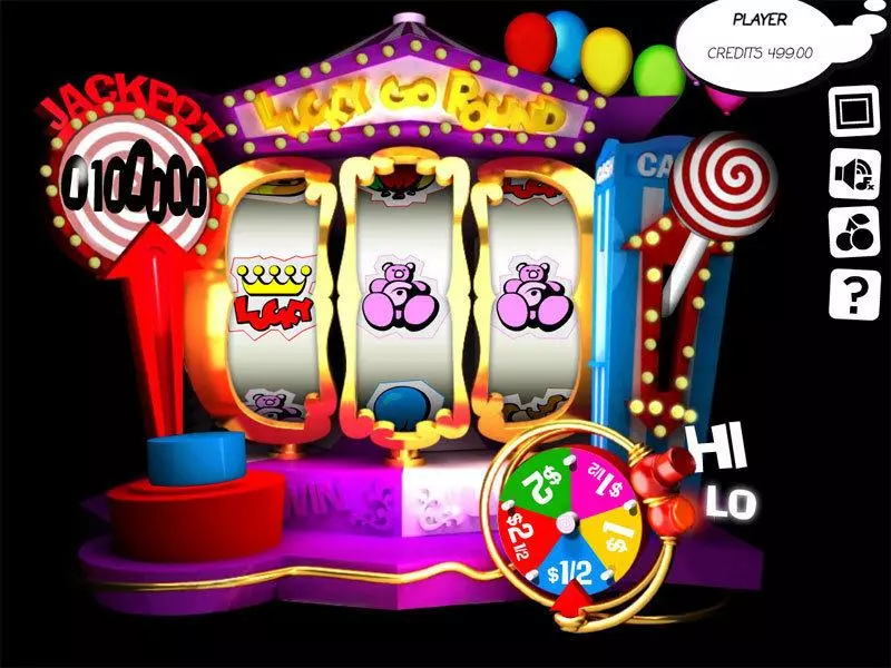 Main Screen Reels - Slotland Software Lucky Go Round Slot