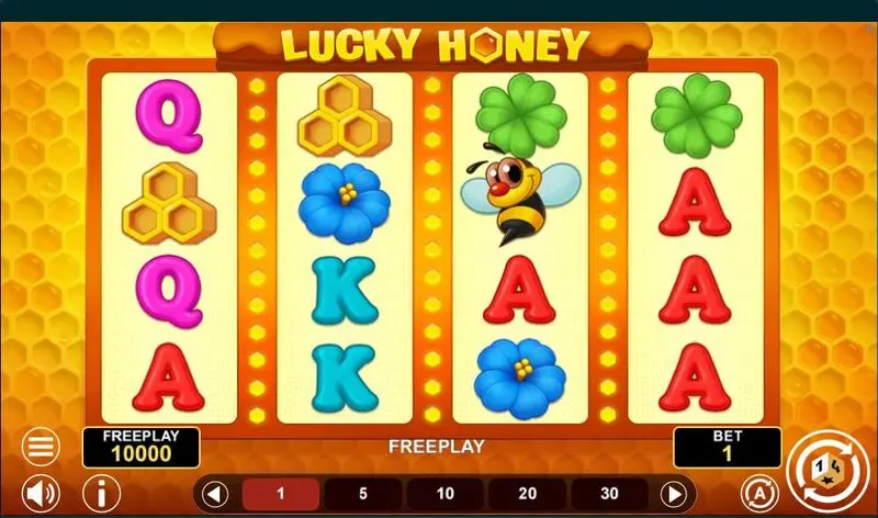 Main Screen Reels - 1Spin4Win Lucky Honey Slot