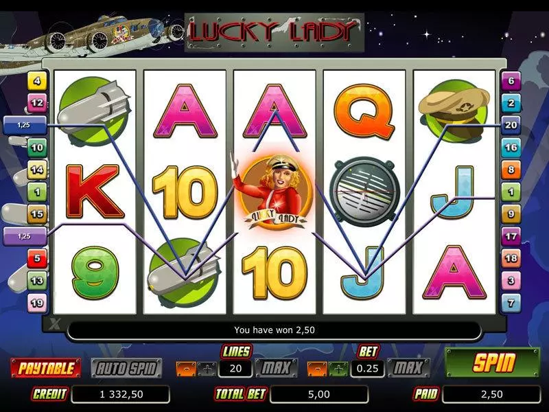 Main Screen Reels - bwin.party Lucky Lady Slot