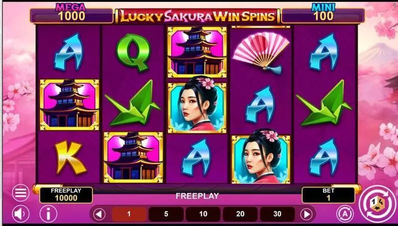 Main Screen Reels - 1Spin4Win LUCKY SAKURA WIN SPINS Slot