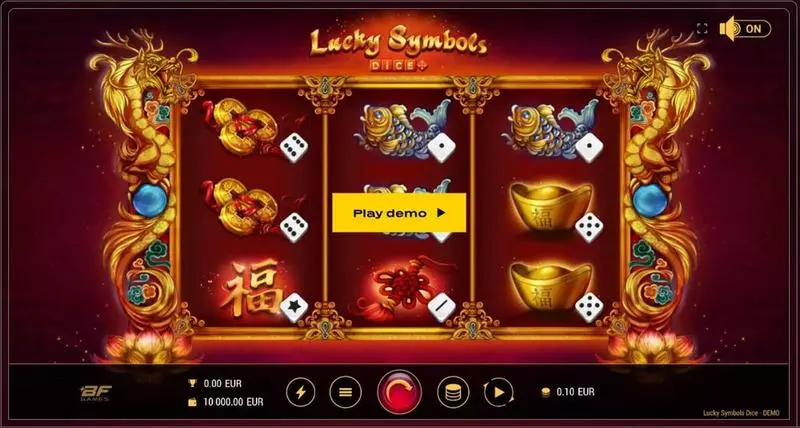 Main Screen Reels - BF Games Lucky Symbols Dice Slot