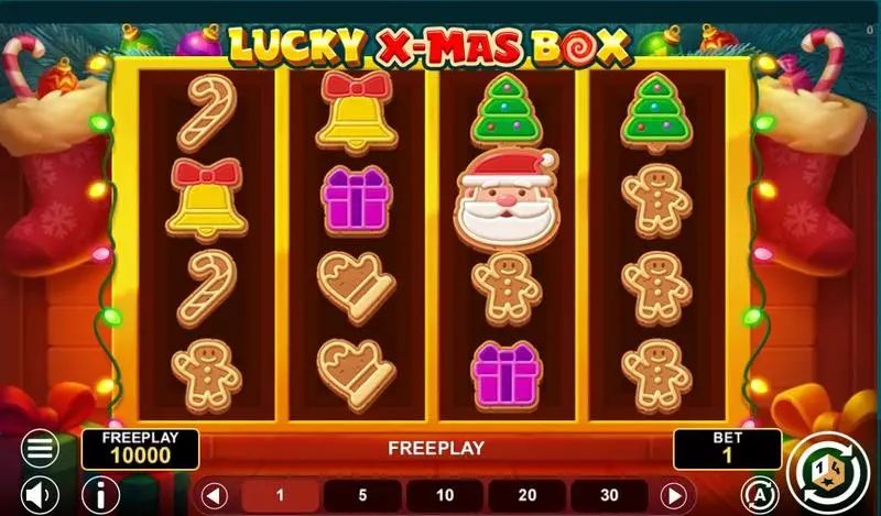 Main Screen Reels - 1Spin4Win Lucky Xmas Box Slot