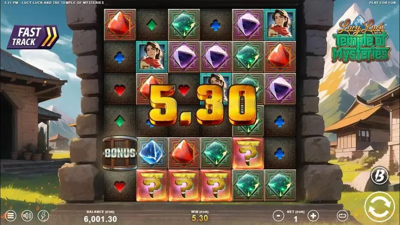 Winning Screenshot - Slotmill Lucy Luck and the Temple of Mysteries Slot