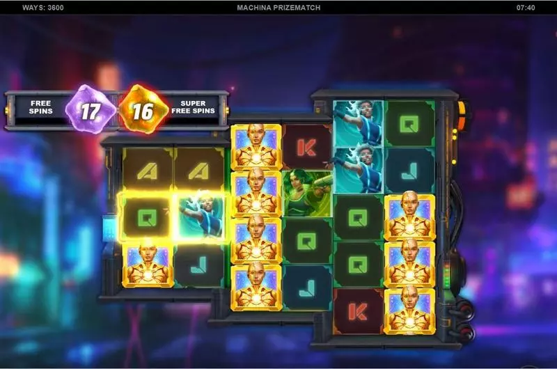 Main Screen Reels - Kalamba Games Machina PrizeMatch Slot