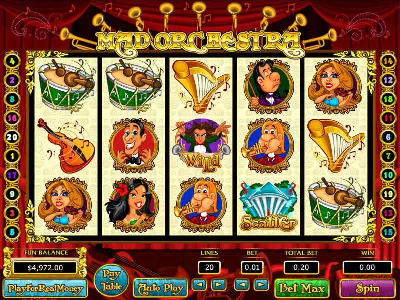 Main Screen Reels - Topgame Mad Orchestra Slot