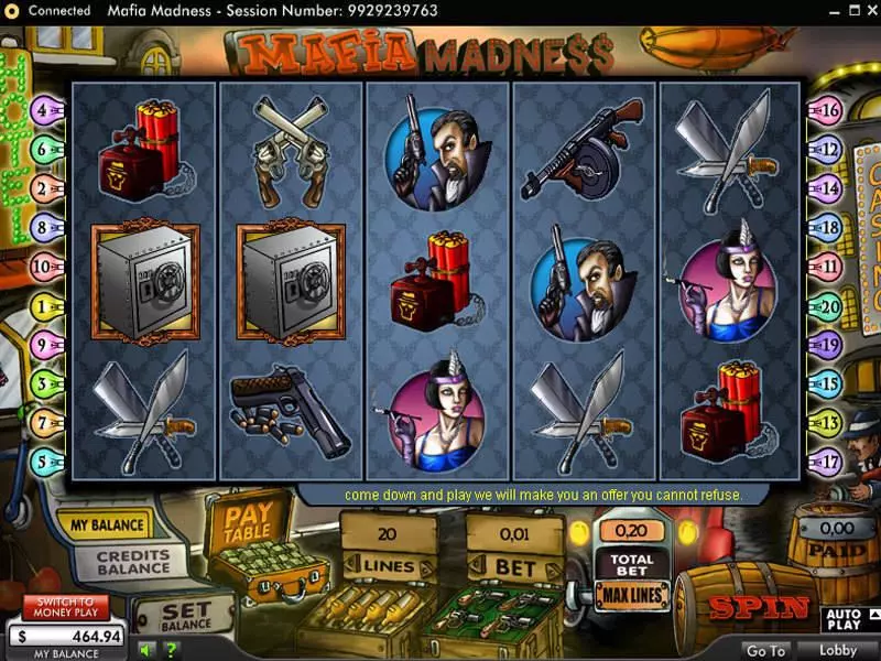 Main Screen Reels - 888 Mafia Madness Slot