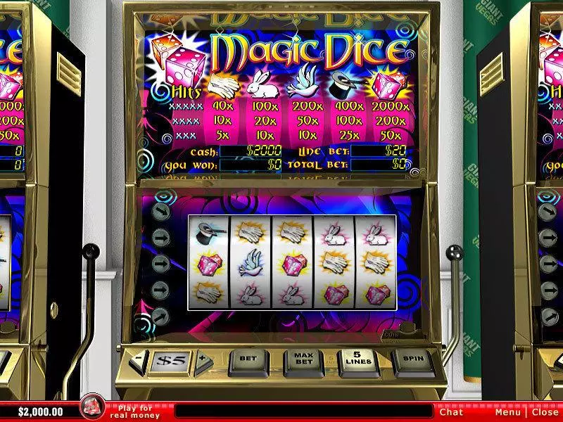 Main Screen Reels - PlayTech Magic Dice Slot