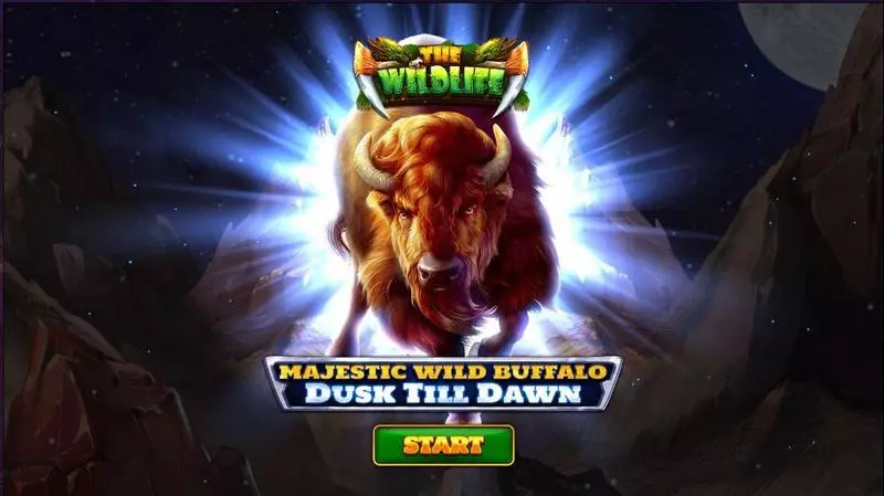 Introduction Screen - Spinomenal Majestic Wild Buffalo – Dusk Till Dawn Slot