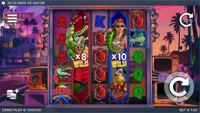 Main Screen Reels - Elk Studios Man vs Gator Slot