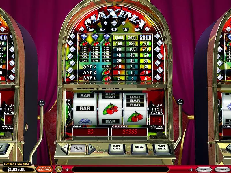 Main Screen Reels - PlayTech Maxima Slot