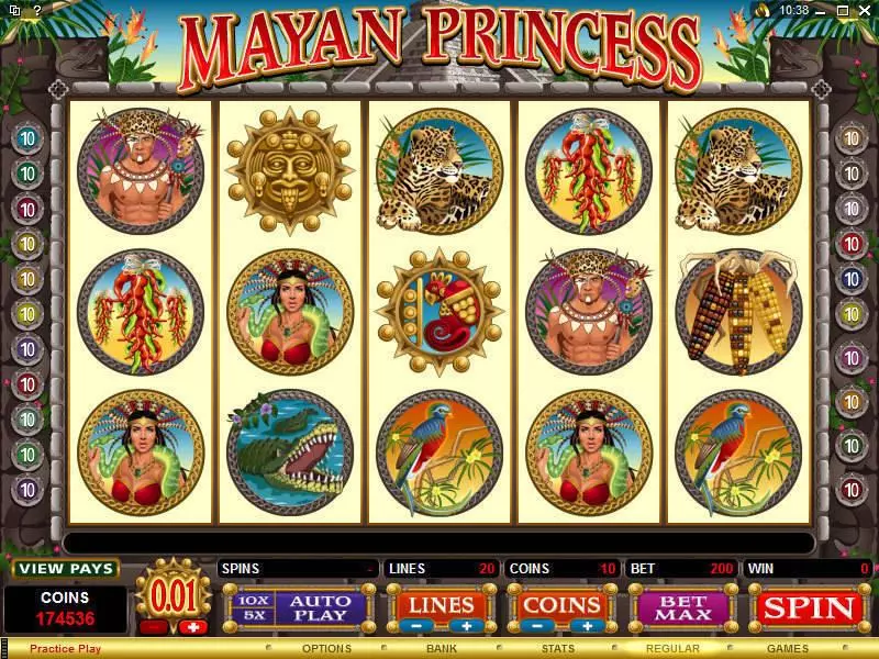 Main Screen Reels - Microgaming Mayan Princess Slot