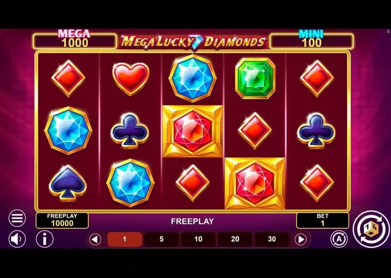 Main Screen Reels - 1Spin4Win Mega Lucky Diamonds Hold And Win Slot