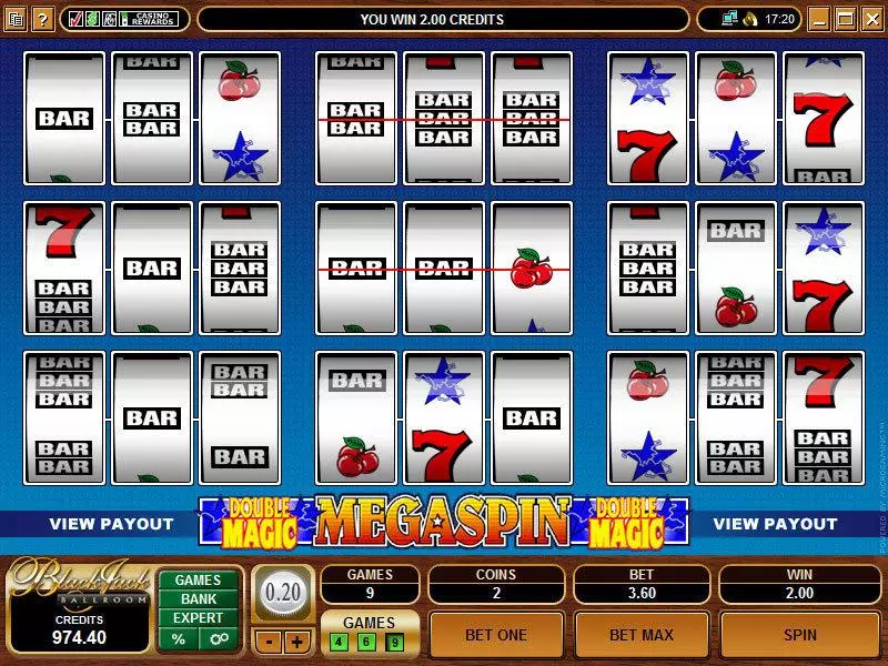 Main Screen Reels - Microgaming Mega Spin - Double Magic Slot