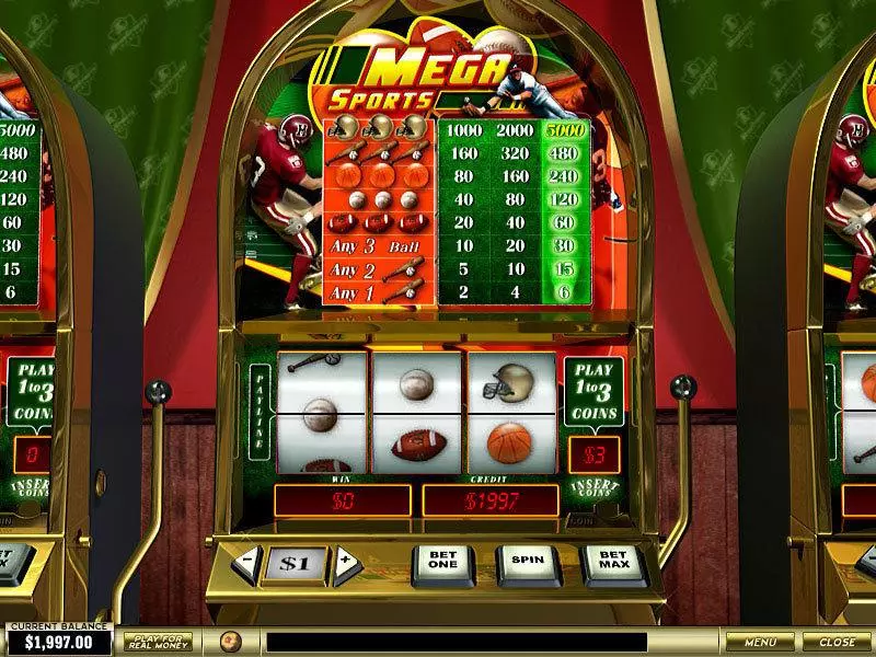 Main Screen Reels - PlayTech Mega Sports Slot