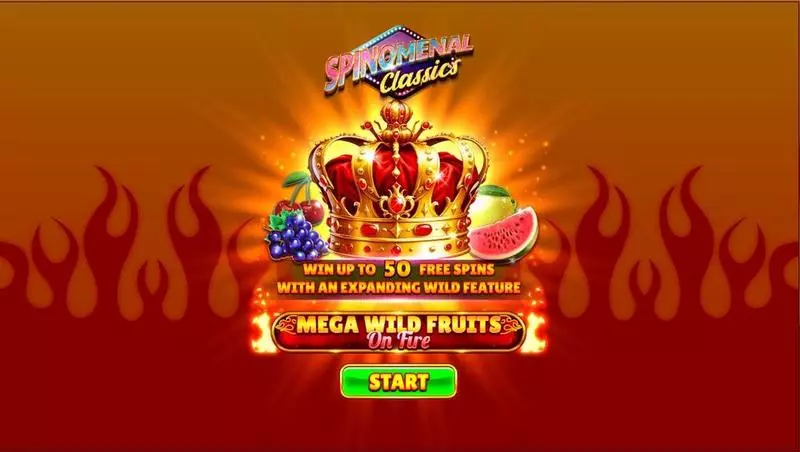 Introduction Screen - Spinomenal Mega Wild Fruits – On Fire Slot