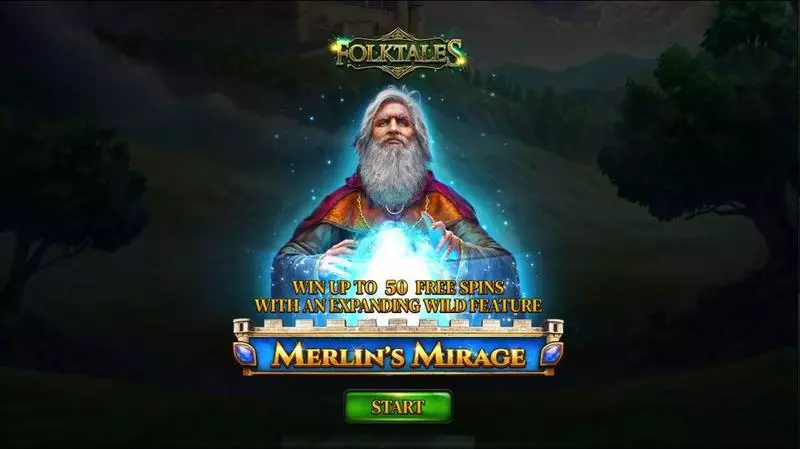 Introduction Screen - Spinomenal Merlin’s Mirage Slot