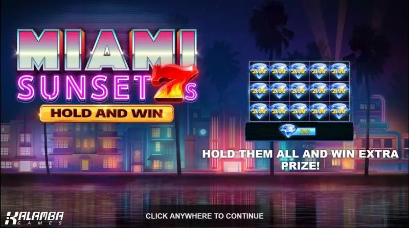 Introduction Screen - Kalamba Games Miami Sunset 7s Hold and Win Slot