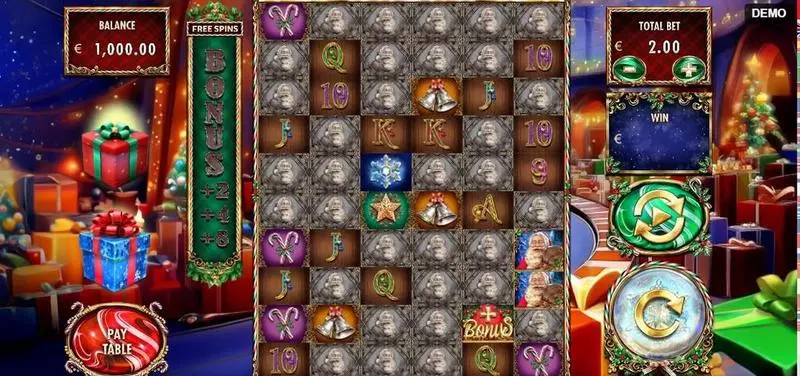 Main Screen Reels - Red Rake Gaming Million Christmas 2 Slot