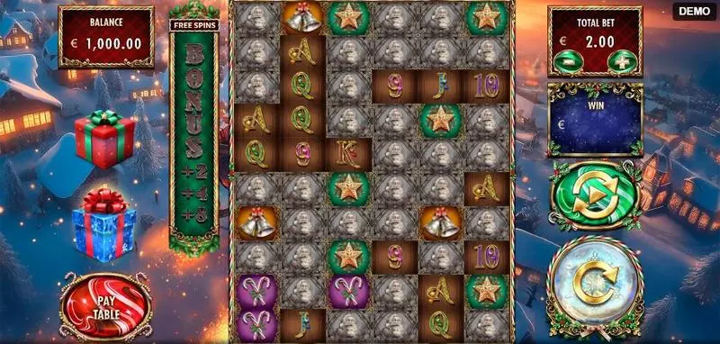 Main Screen Reels - Red Rake Gaming Million Christmas 3 Slot