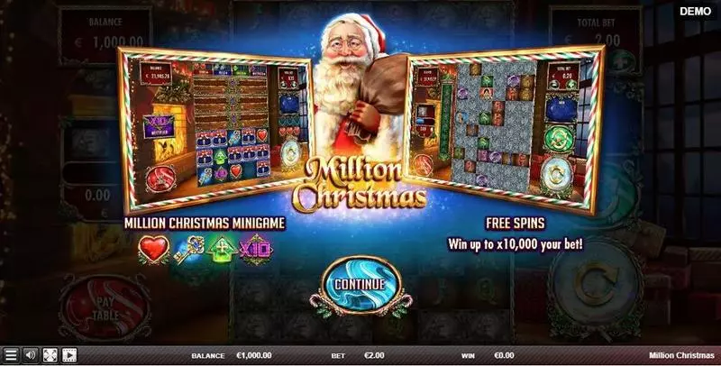 Info and Rules - Red Rake Gaming Million Christmas Slot