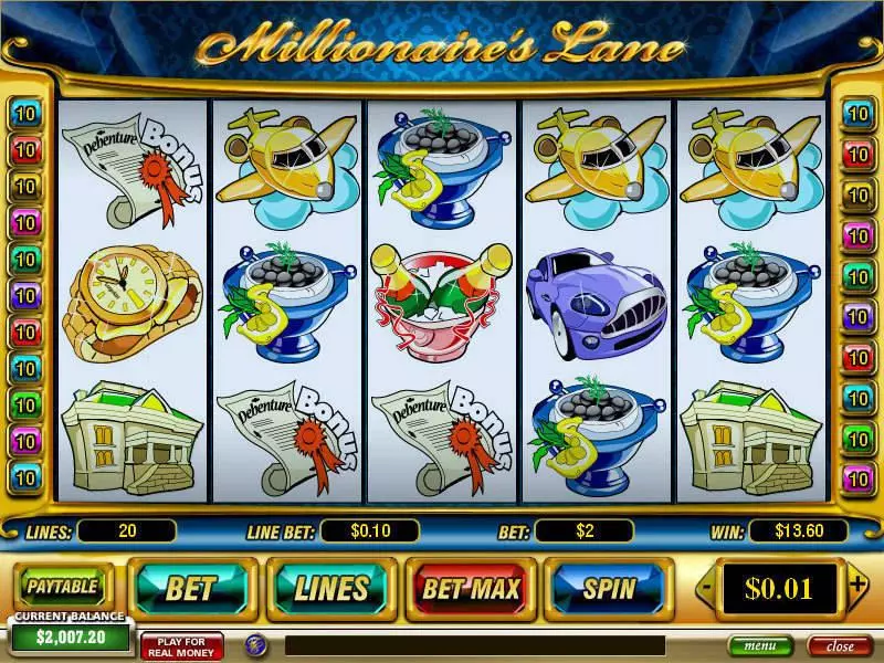 Main Screen Reels - PlayTech Millionaire's Lane Slot