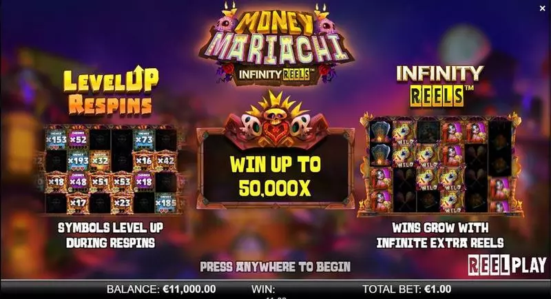 Info and Rules - ReelPlay Money Mariachi Infinity Reels Slot