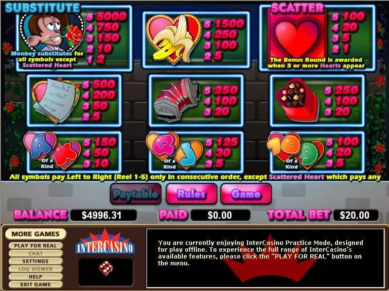 Info and Rules - CryptoLogic Monkey Mania Slot