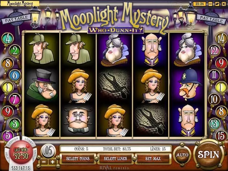 Main Screen Reels - Rival Moonlight Mystery Slot