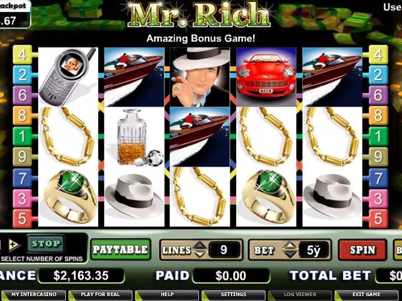 Main Screen Reels - CryptoLogic Mr. Rich Slot