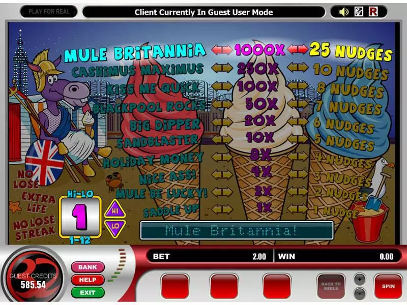 Bonus 1 - Microgaming Mule Britannia Slot