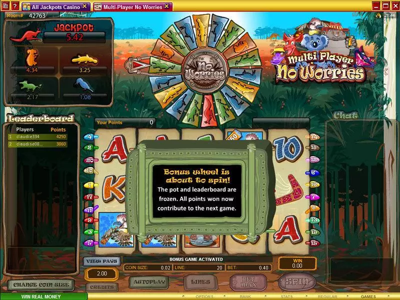 Bonus 1 - Microgaming Multi-Player No Worries Slot