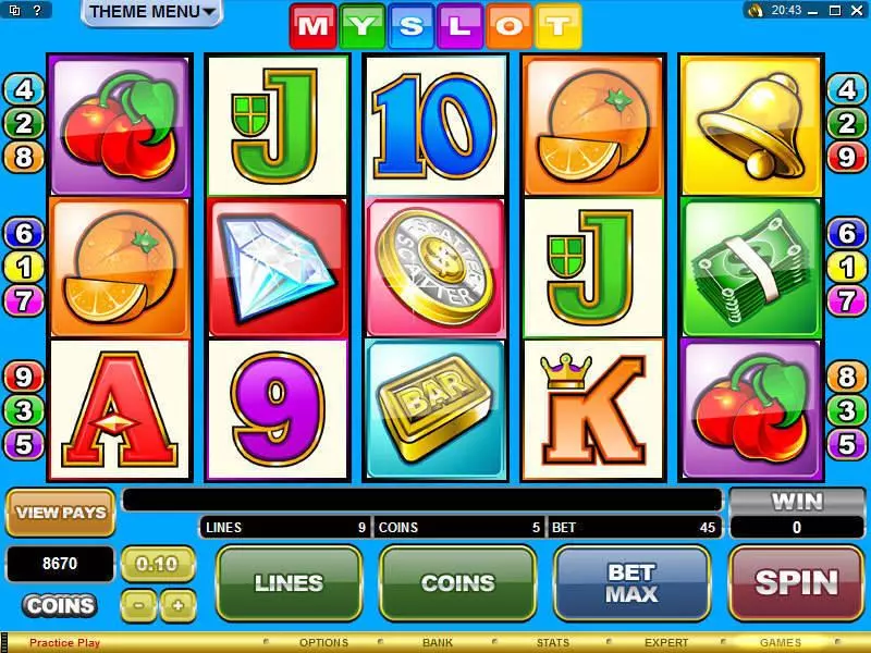 Main Screen Reels - Microgaming MYSLOT Slot