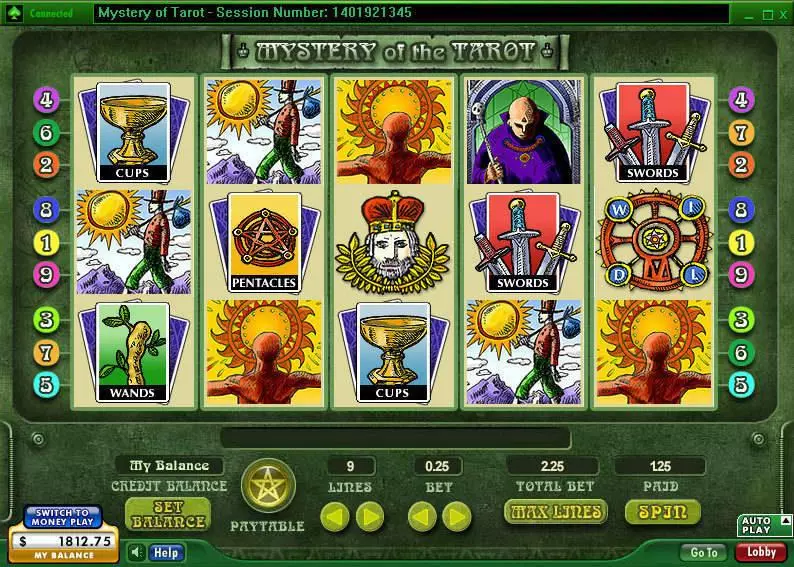 Main Screen Reels - 888 Mystery of the Tarot Slot
