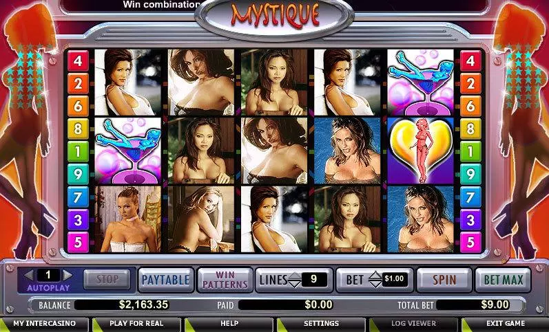 Main Screen Reels - CryptoLogic Mystique Club Slot