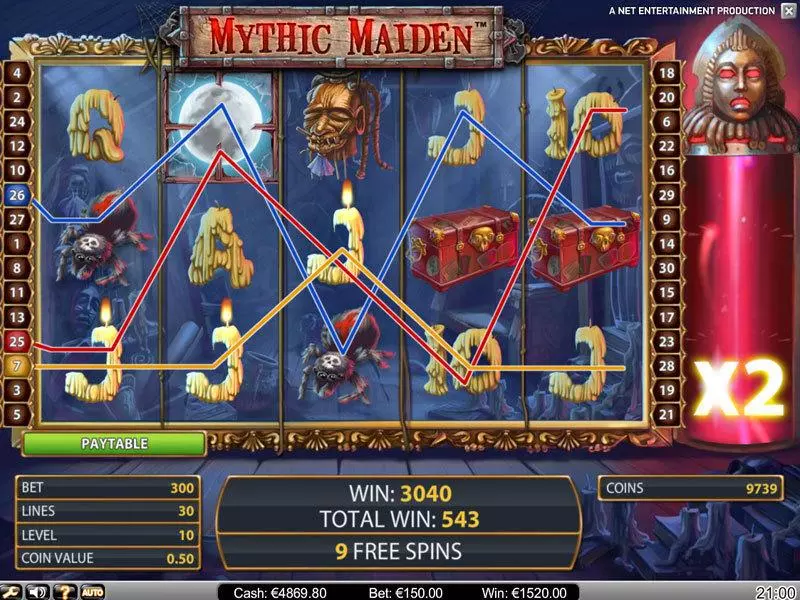 Bonus 1 - NetEnt Mythic Maiden Slot