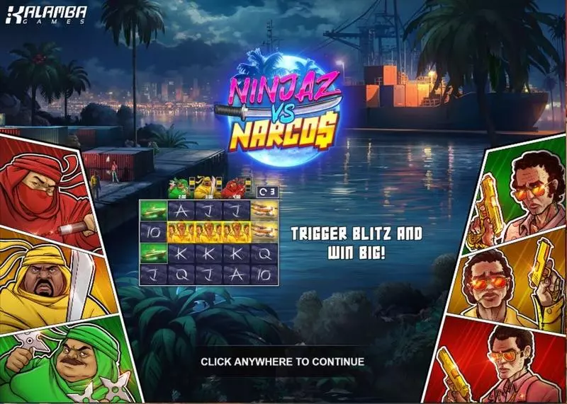 Introduction Screen - Kalamba Games Ninjaz vs Narcos Slot