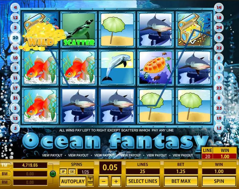 Main Screen Reels - Topgame Ocean Fantasy Slot