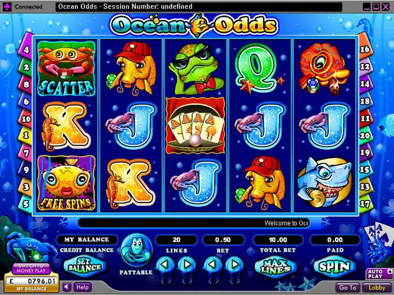 Main Screen Reels - 888 Ocean Odds Slot