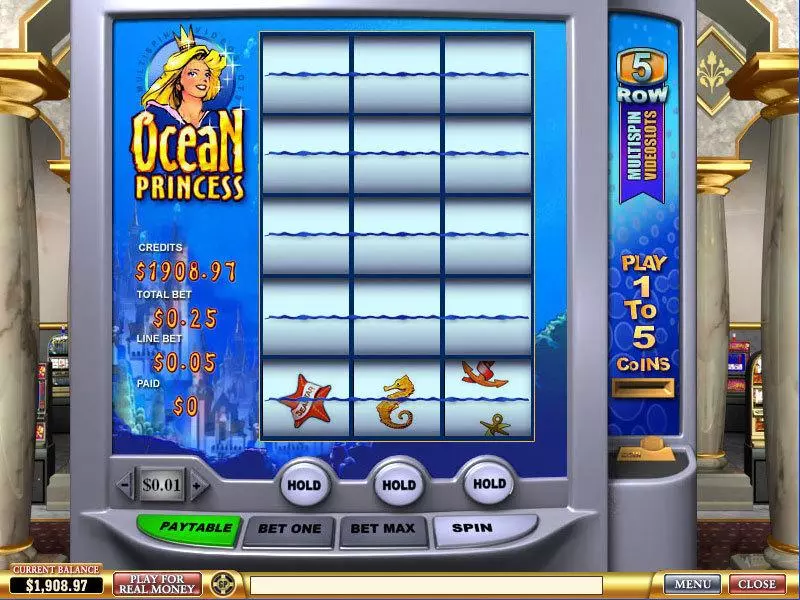 Main Screen Reels - PlayTech Ocean Princess Slot