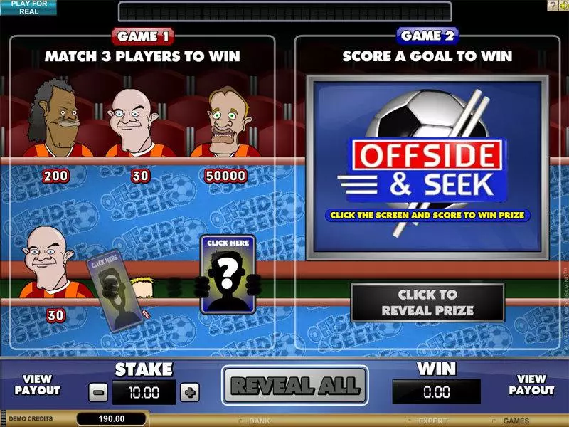 Introduction Screen - Microgaming Offside and Seek Parlor