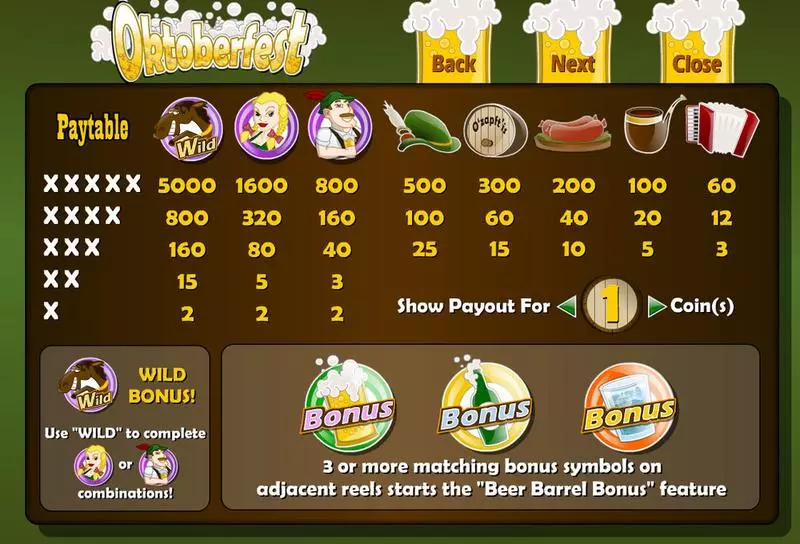 Info and Rules - Amaya Oktoberfest Slot