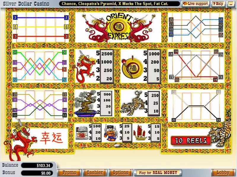 Info and Rules - WGS Technology Orient Express Slot
