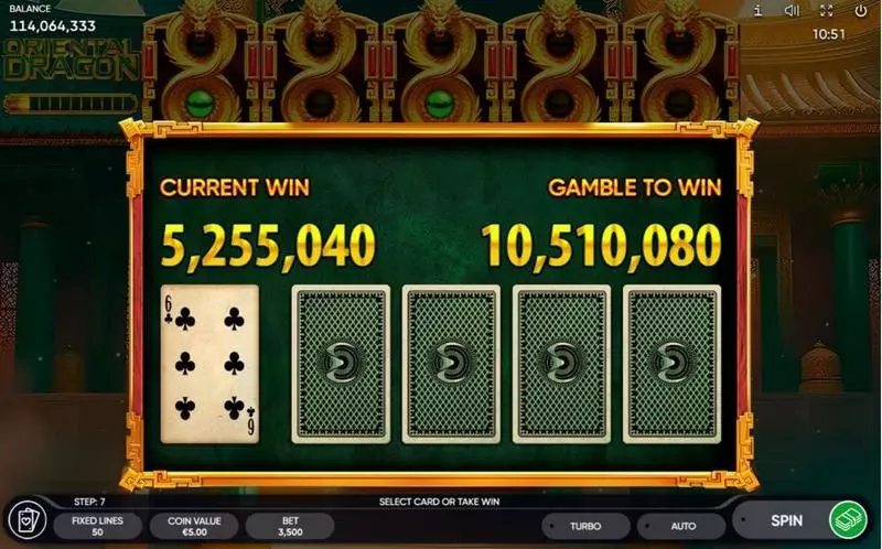 Gamble Winnings - Endorphina Oriental Dragon Slot