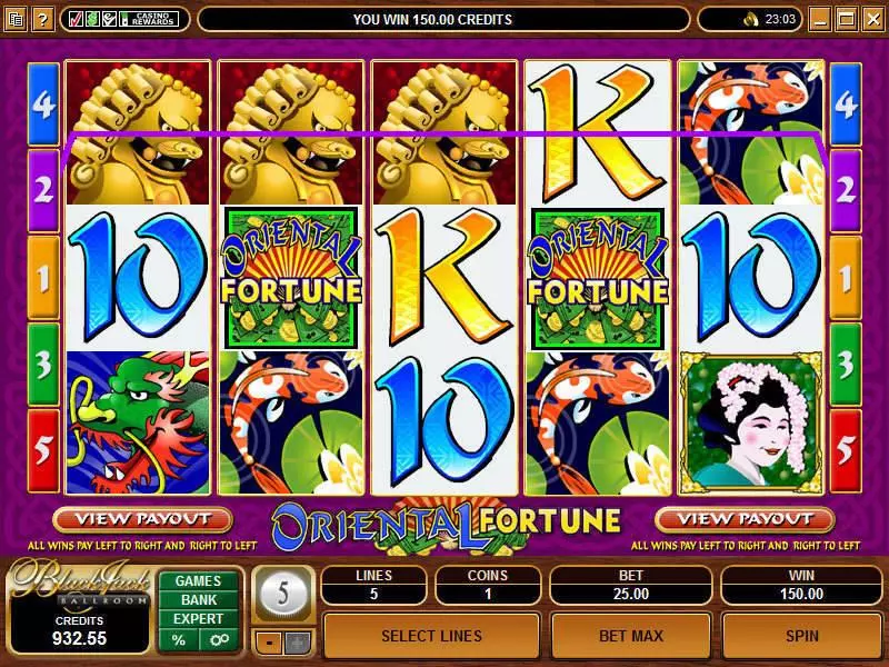 Main Screen Reels - Microgaming Oriental Fortune Slot