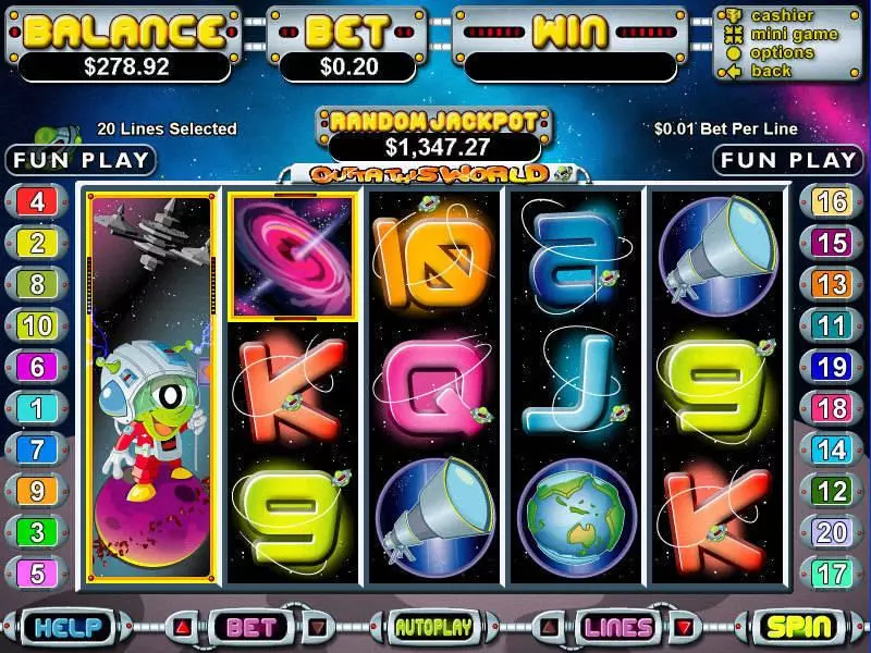 Main Screen Reels - RTG Outta This World Slot