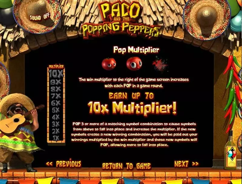 Bonus 1 - BetSoft Paco & P. Peppers Slot