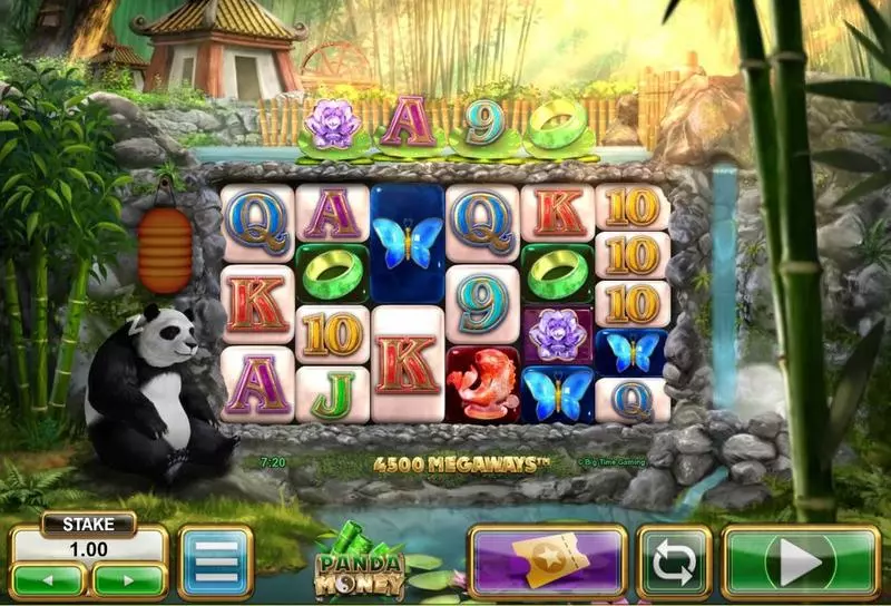 Main Screen Reels - Big Time Gaming Panda Money Slot