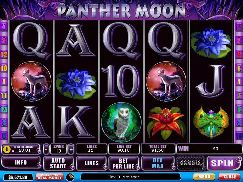 Main Screen Reels - PlayTech Panther Moon Slot