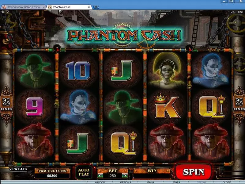 Main Screen Reels - Microgaming Phantom Cash Slot