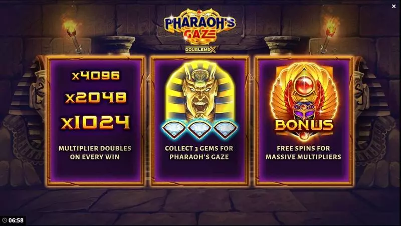 Info and Rules - Bang Bang Games Pharaoh’s Gaze DoubleMax Slot